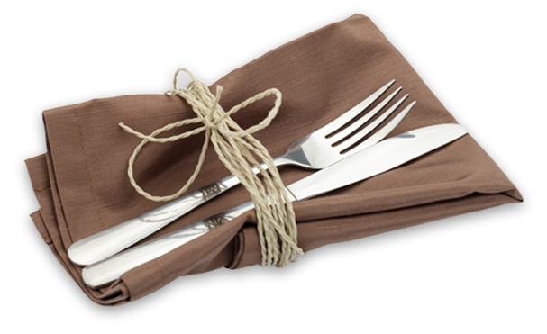 Serviette mit Besteck